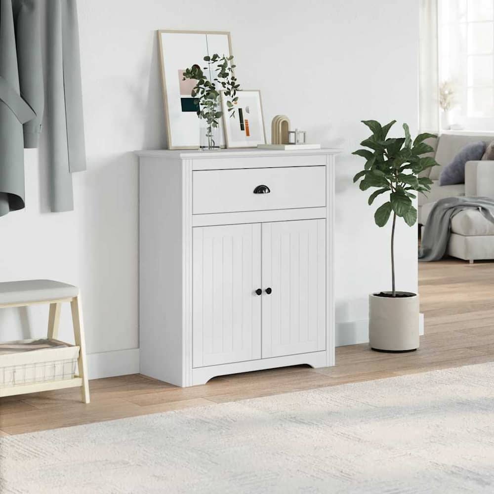 vidaXL Hallway Cabinet "BODO" White 80x35x90 cm 3
