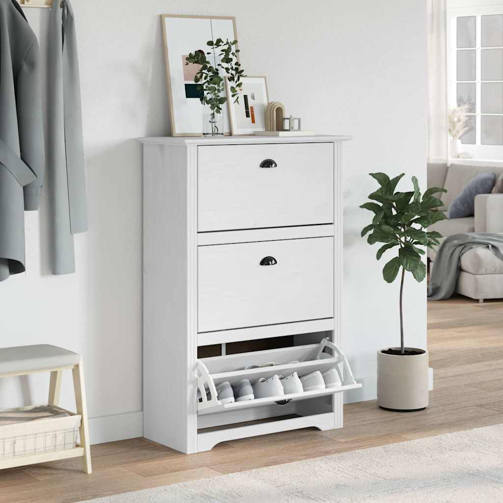 vidaXL Shoe Rack BODO White 80x35x118 cm 3