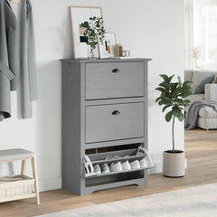 vidaXL Shoe Rack BODO Grey 80x35x118 cm 3
