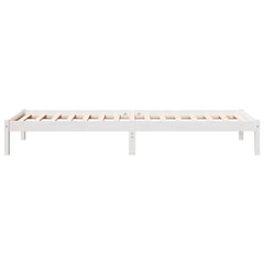 vidaXL Extra Long Bed Frame without Mattress White 80x210 cm Solid Wood Pine 5
