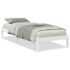 vidaXL Extra Long Bed Frame without Mattress White 90x220 cm Solid Wood Pine 2