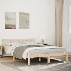 vidaXL Extra Long Bed Frame without Mattress Solid Wood Pine Natural