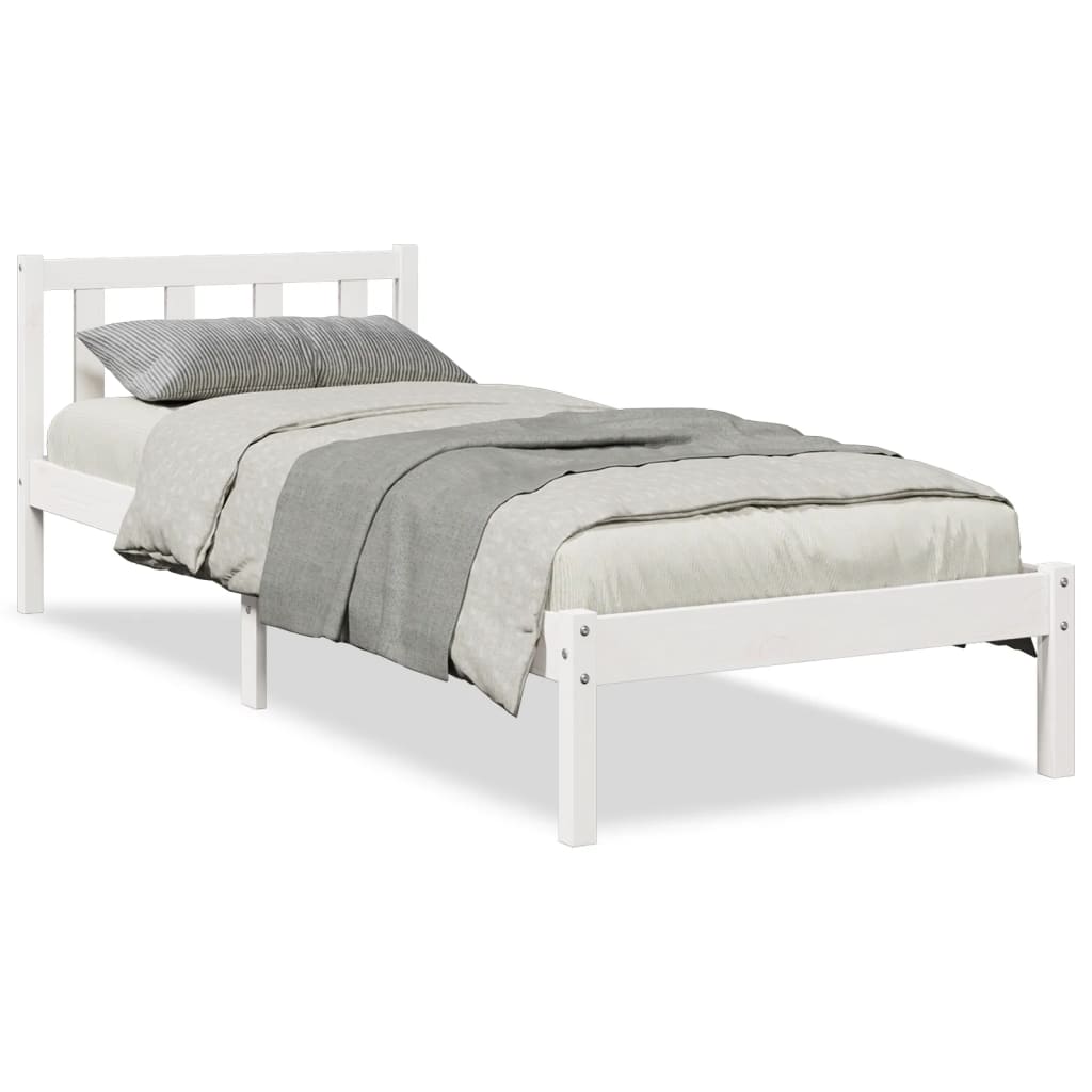 Extra Long Bed Frame without Mattress White 80 x 220 cm