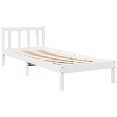 vidaXL Extra Long Bed Frame without Mattress White 80x220 cm Solid Wood Pine 3