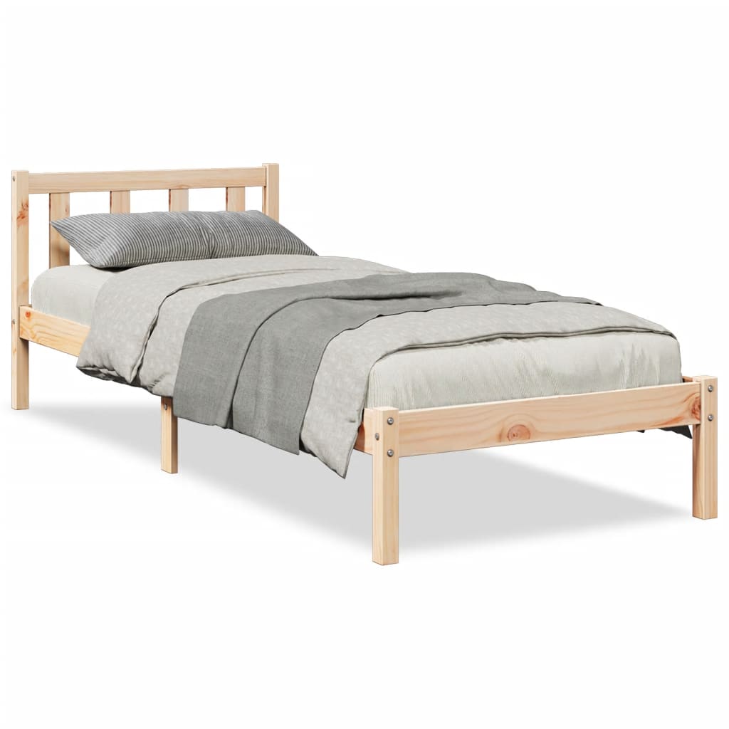 vidaXL Extra Long Bed Frame without Mattress 100x220 cm Solid Wood Pine 2