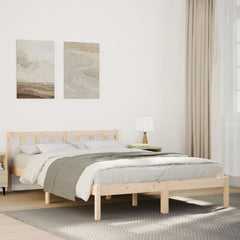 vidaXL Extra Long Bed Frame without Mattress Solid Wood Pine Natural