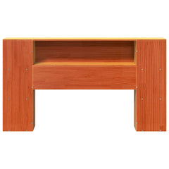 Headboard with Storage Solid Wood Pine Wax Brown 150 cm