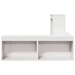 vidaXL Bedside Cabinet with Desk White 232x122x75 cm Solid Wood Pine 5