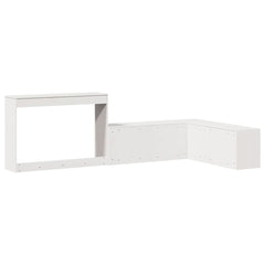 vidaXL Bedside Cabinet with Desk White 232x122x75 cm Solid Wood Pine 6