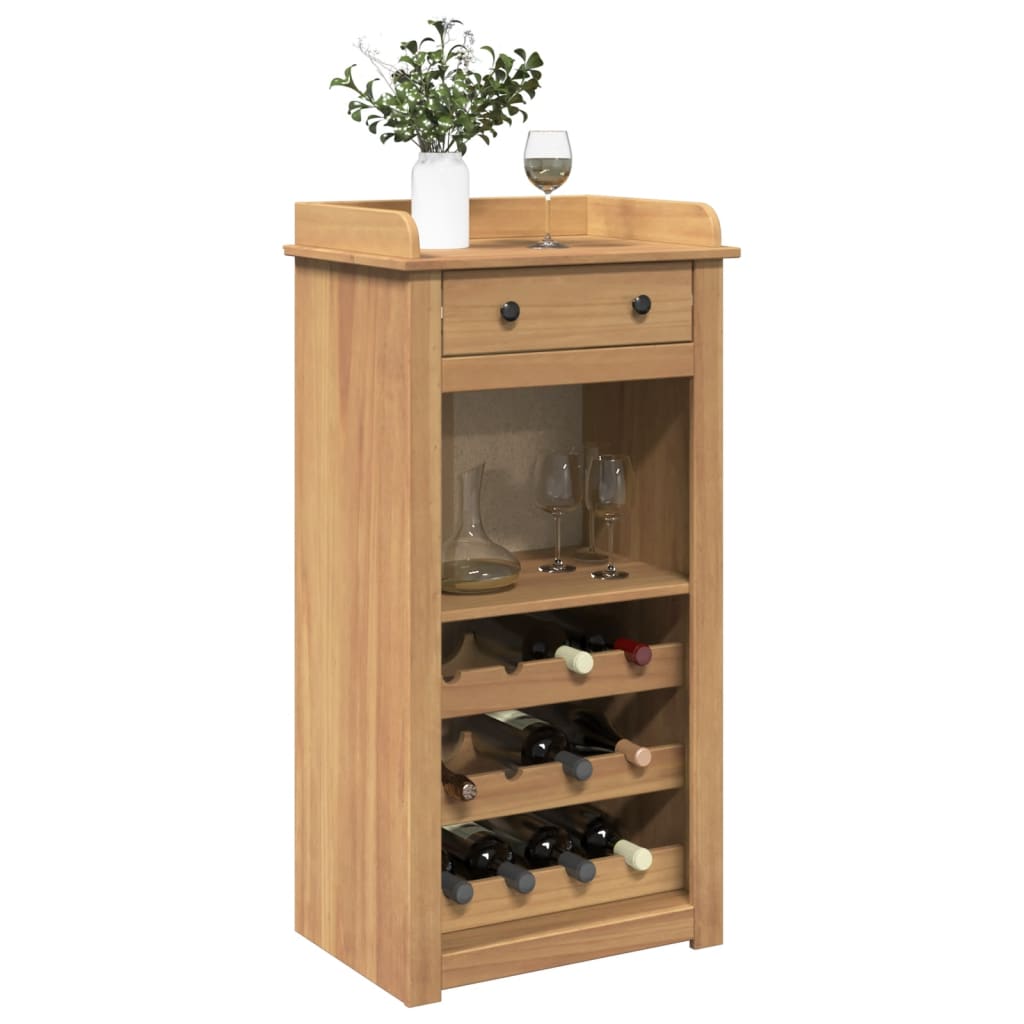 vidaXL Wine Cabinet "PANAMA" 57x40x111,5 cm Solid Wood Pine 1