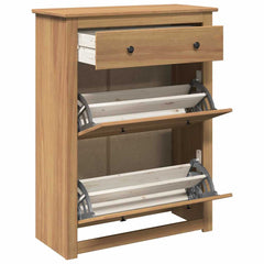 vidaXL Shoe Cabinet PANAMA 80x35x105 cm Solid Wood Pine 5