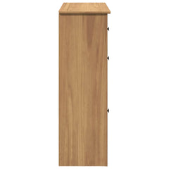 vidaXL Shoe Cabinet PANAMA 80x35x105 cm Solid Wood Pine 6