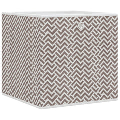 vidaXL Foldable Storage Boxes 10 pcs Brown 32x32x32 cm Non-woven Fabric 3