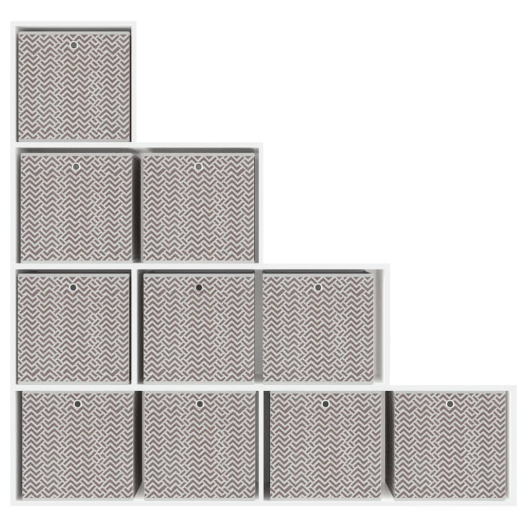 vidaXL Foldable Storage Boxes 10 pcs Brown 32x32x32 cm Non-woven Fabric 5