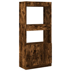 vidaXL Highboard Smoked Oak 63x33x140 cm Engineered Wood 2