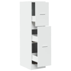 Apothecary Cabinet White Engineered Wood, image 2