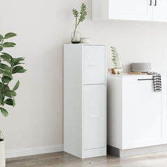 Apothecary Cabinet White Engineered Wood, image 3