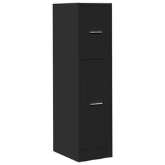 vidaXL Apothecary Cabinet Black 30x41x118 cm Engineered Wood 4