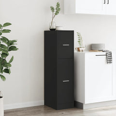 vidaXL Apothecary Cabinet Black 30x41x118 cm Engineered Wood 3