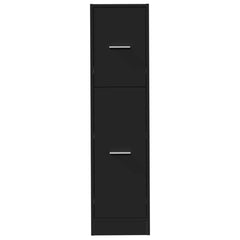 vidaXL Apothecary Cabinet Black 30x41x118 cm Engineered Wood 5