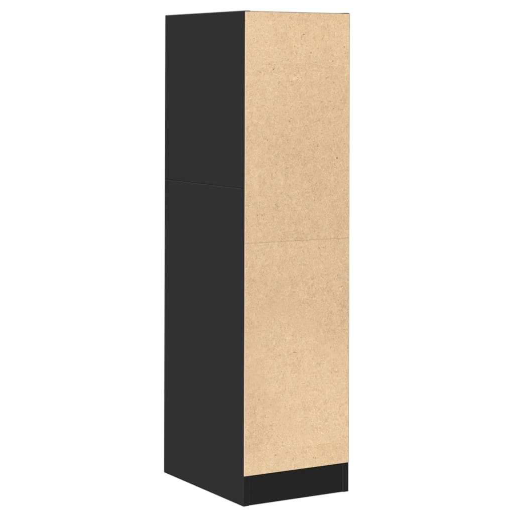 vidaXL Apothecary Cabinet Black 30x41x118 cm Engineered Wood 6