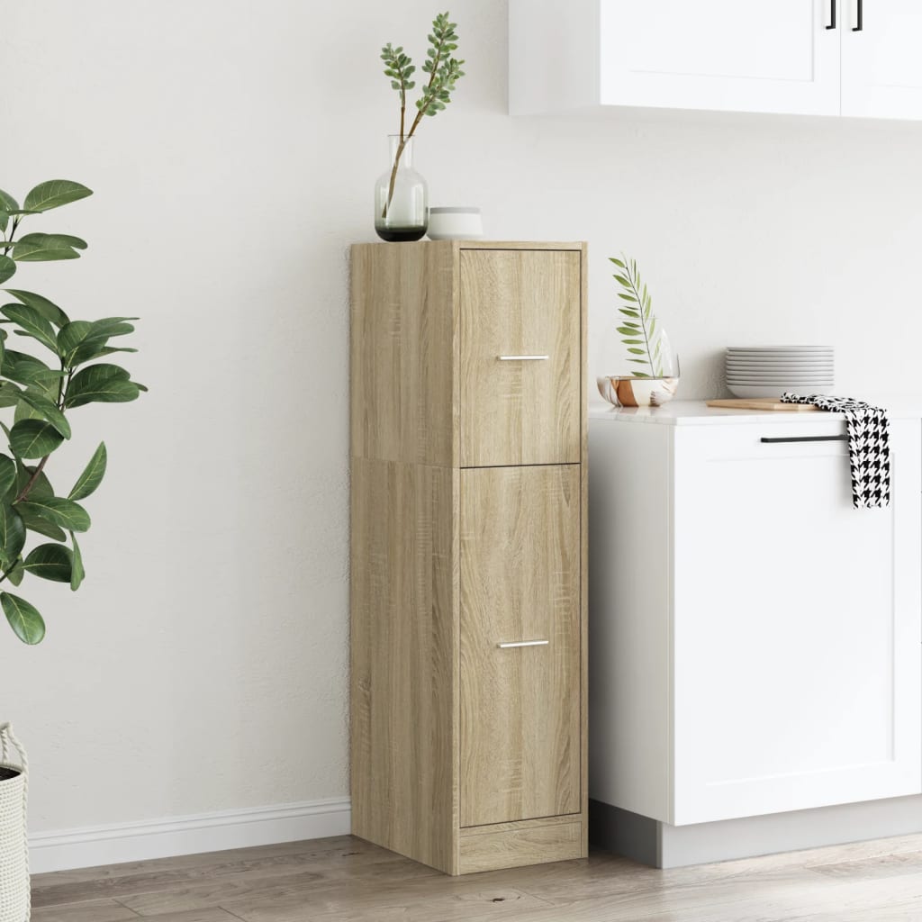 vidaXL Apothecary Cabinet Sonoma Oak 30x41x118 cm Engineered Wood 3
