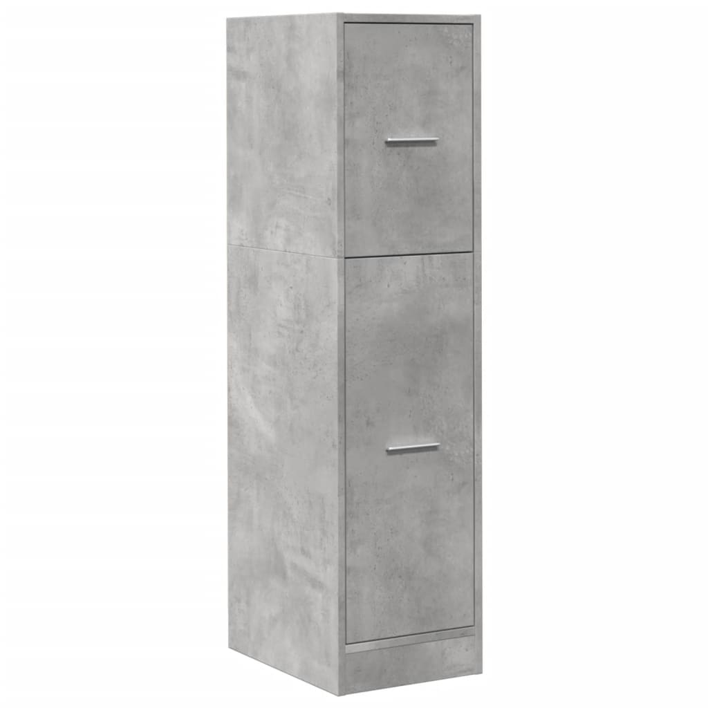 Apothecary Cabinet Concrete Grey Engineered Wood, image 4