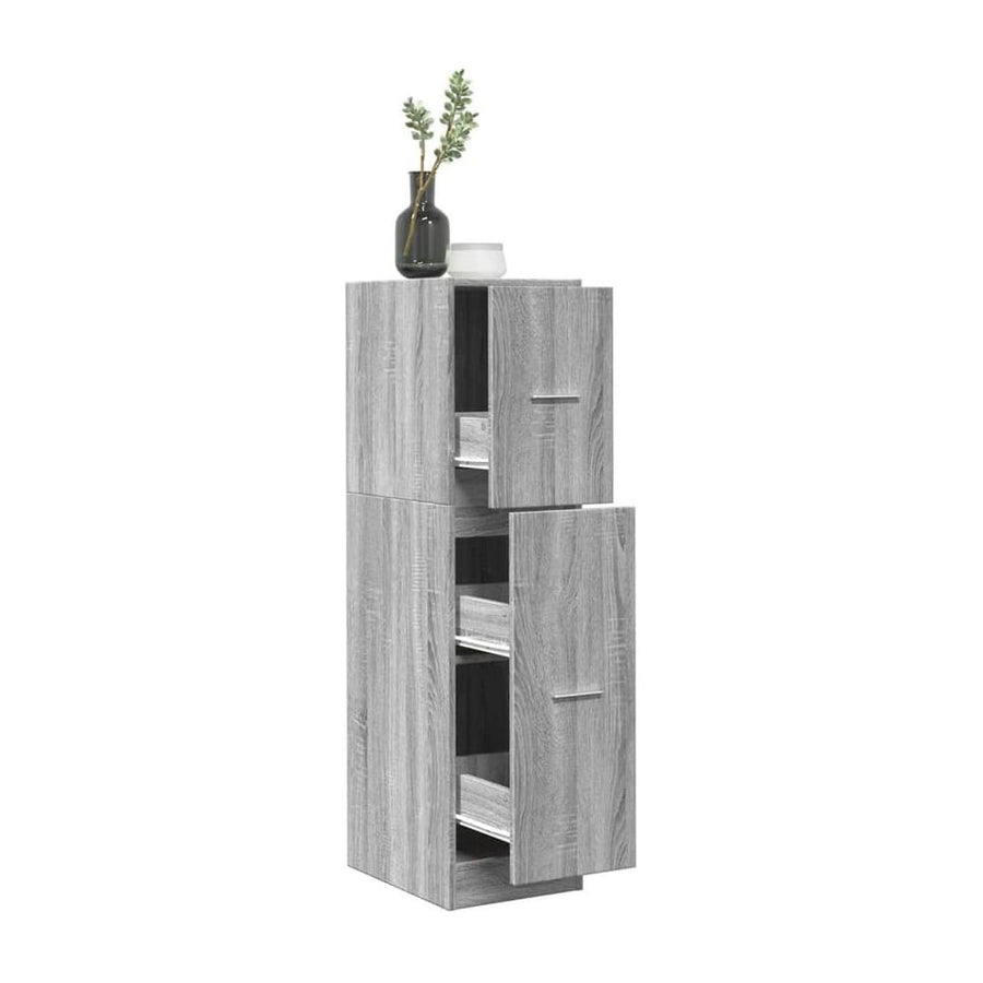 vidaXL Apothecary Cabinet Concrete Grey 30x41x118 cm Engineered Wood 1