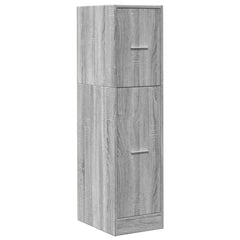 vidaXL Apothecary Cabinet Grey Sonoma 30x41x118 cm Engineered Wood 4