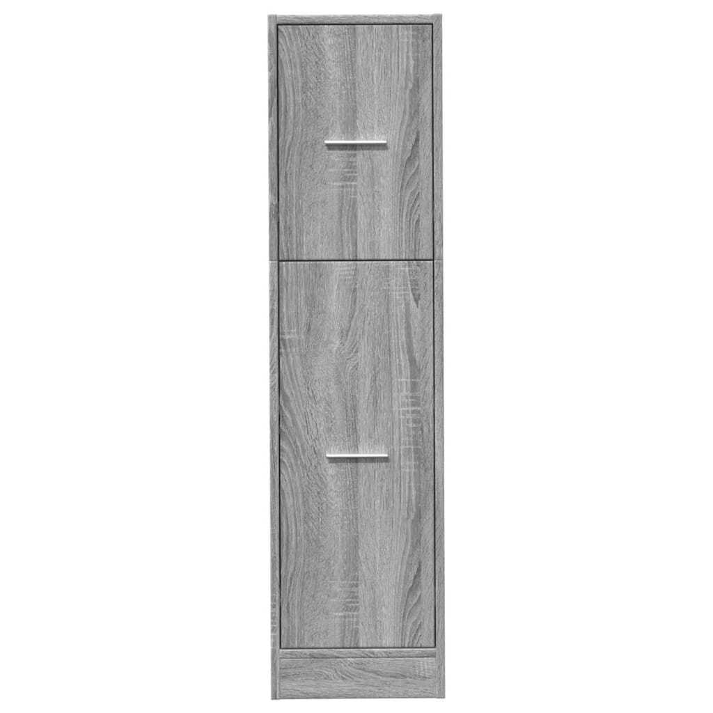 vidaXL Apothecary Cabinet Grey Sonoma 30x41x118 cm Engineered Wood 5
