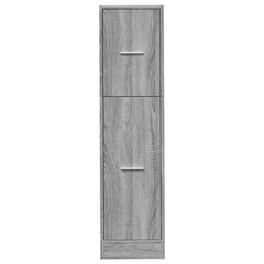 vidaXL Apothecary Cabinet Grey Sonoma 30x41x118 cm Engineered Wood 5