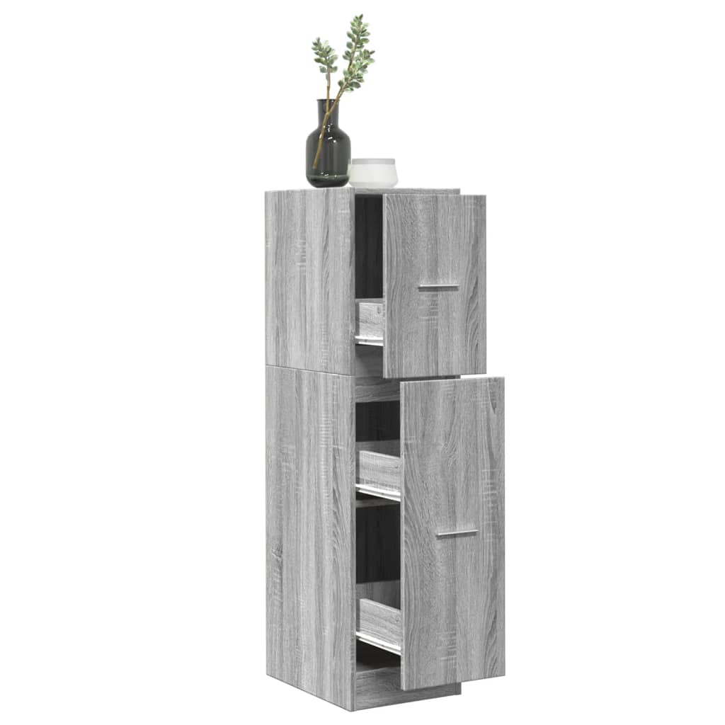 vidaXL Apothecary Cabinet Grey Sonoma 30x41x118 cm Engineered Wood 1