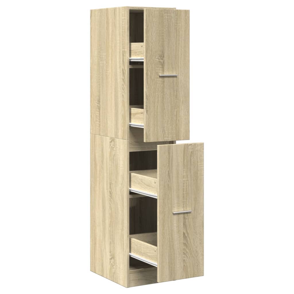 vidaXL Apothecary Cabinet Sonoma Oak 30x41x144,5 cm Engineered Wood 2