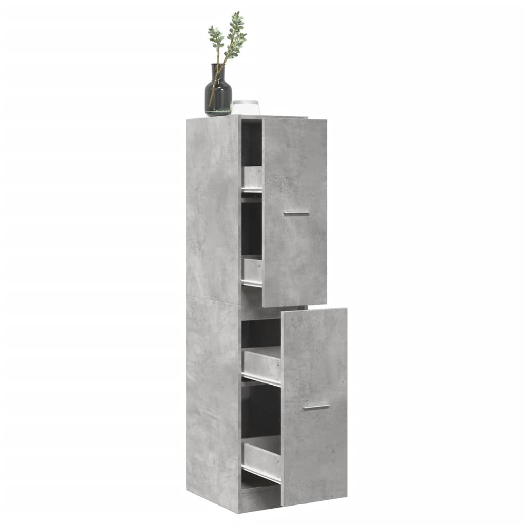 vidaXL Apothecary Cabinet Concrete Grey 30x41x144,5 cm Engineered Wood 1