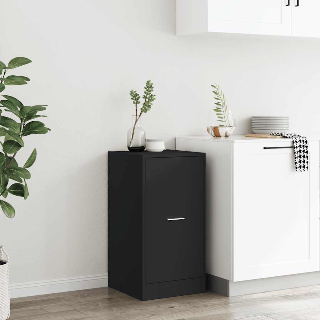vidaXL Apothecary Cabinet Black 40x41x77,5 cm Engineered Wood 3