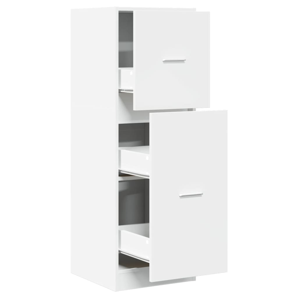 Apothecary Cabinet White Engineered Wood, image 2