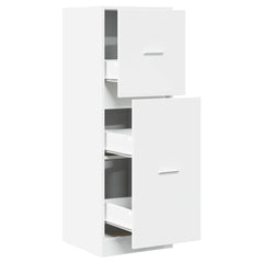 Apothecary Cabinet White Engineered Wood, image 2