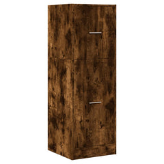 vidaXL Apothecary Cabinet Smoked Oak 40x41x118 cm Engineered Wood 4