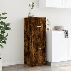 vidaXL Apothecary Cabinet Smoked Oak 40x41x118 cm Engineered Wood 3