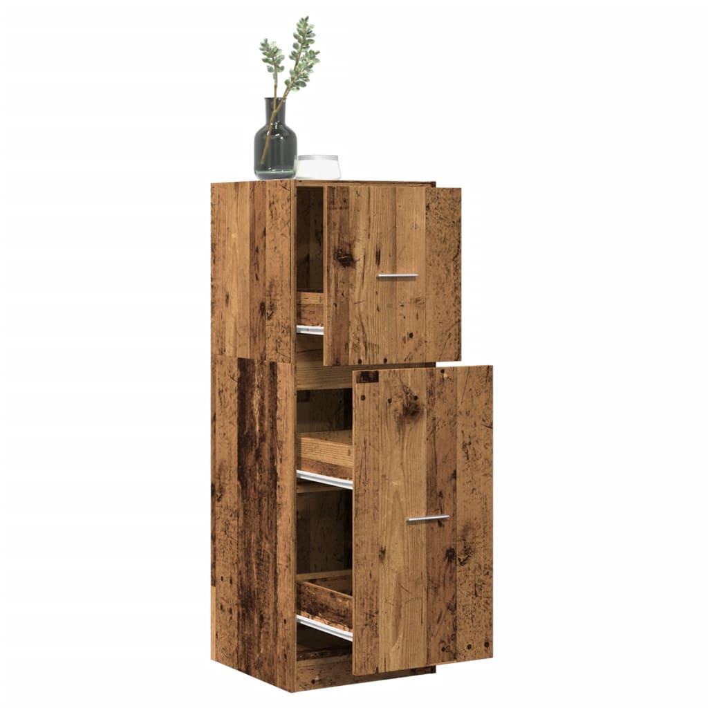 vidaXL Apothecary Cabinet Old Wood 40x41x118 cm Engineered Wood 1