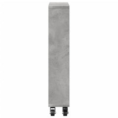 vidaXL Narrow Storage Trolley Concrete Grey 48x13x68 cm Engineered Wood 5