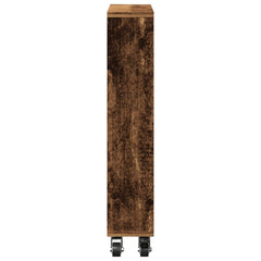 vidaXL Narrow Storage Trolley Old Wood 48x13x68 cm Engineered Wood 5