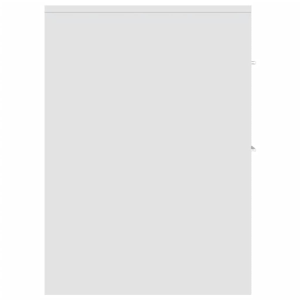 vidaXL Narrow Bathroom Cupboard with Wheels White Engineered Wood 5