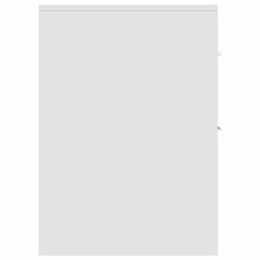 vidaXL Narrow Bathroom Cupboard with Wheels White Engineered Wood 5