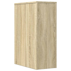 vidaXL Narrow Bathroom Cupboard with Wheels Sonoma Oak Engineered Wood 6