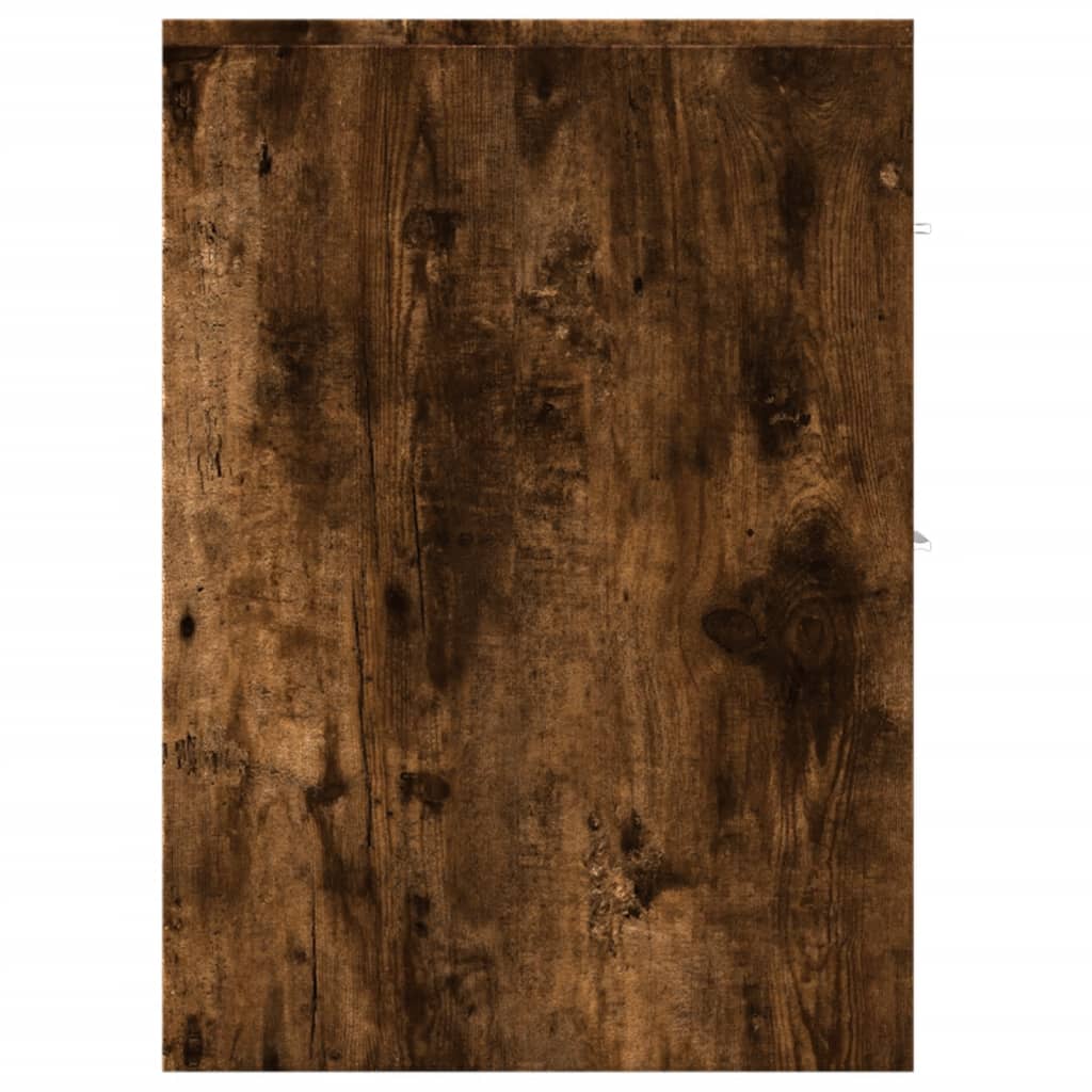 vidaXL Narrow Bathroom Cupboard with Wheels Smoked Oak Engineered Wood 5