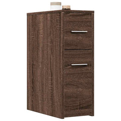 vidaXL Narrow Bathroom Cupboard with Wheels Engineered Wood
