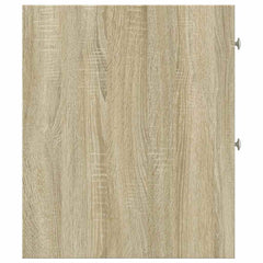 vidaXL Narrow Bathroom Cupboard with Wheels Sonoma Oak Engineered Wood 5