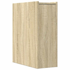 vidaXL Narrow Bathroom Cupboard with Wheels Sonoma Oak Engineered Wood 6