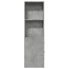 Narrow Bathroom Cupboard with Wheels Concrete Grey, image 4